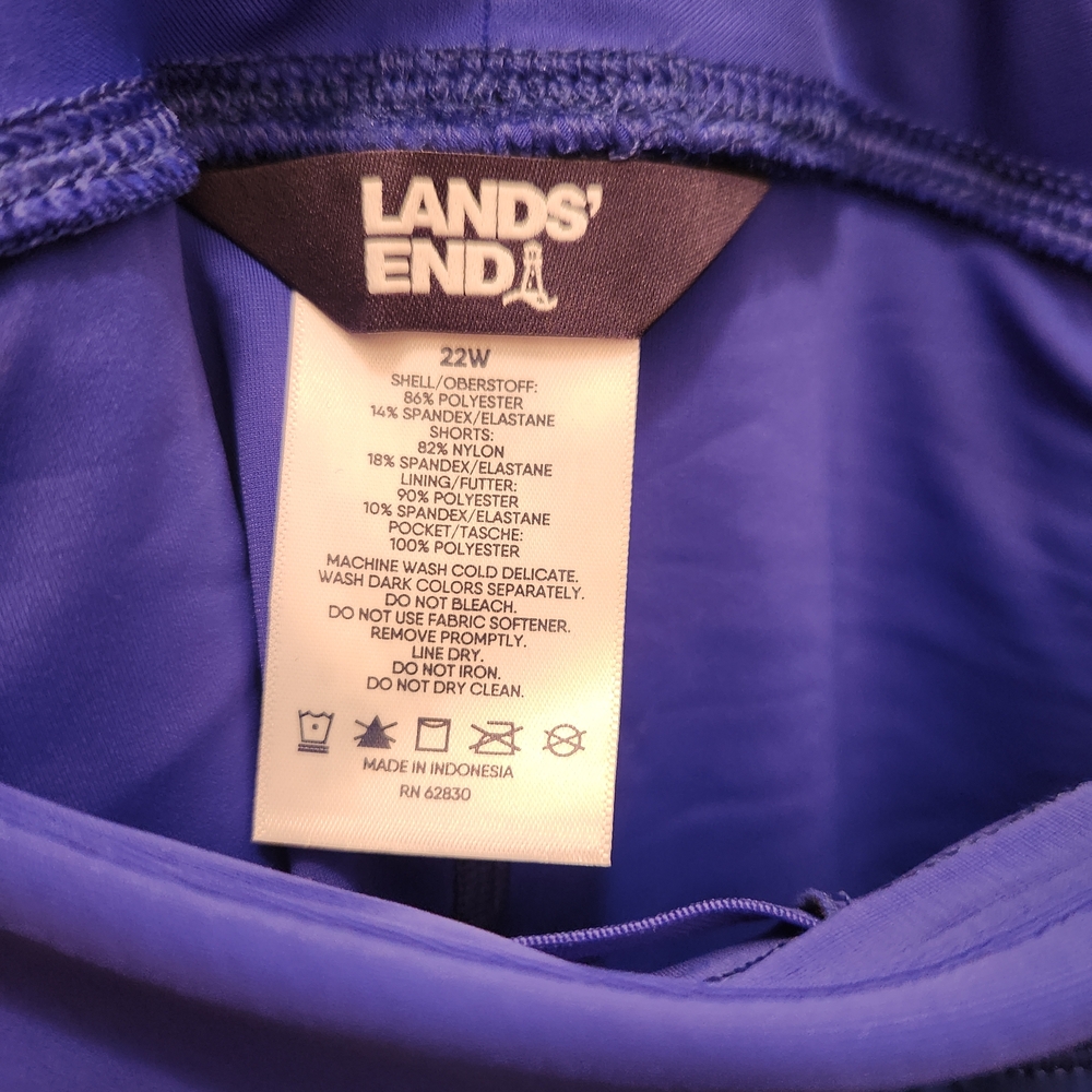 Lands' End Royal Blue Swim Skirt - Picture 4 of 6